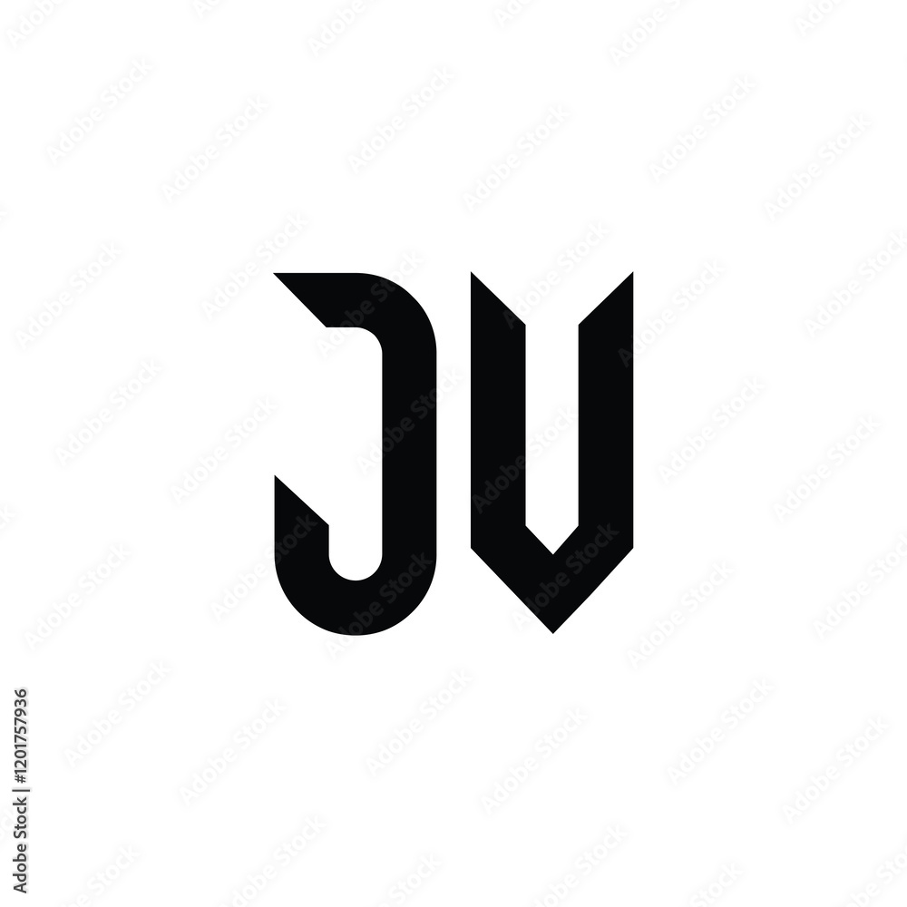 JV monogram logo design letter text name symbol monochrome logotype alphabet character simple logo JV monogram logo design letter text name symbol monochrome logotype alphabet character simple logo