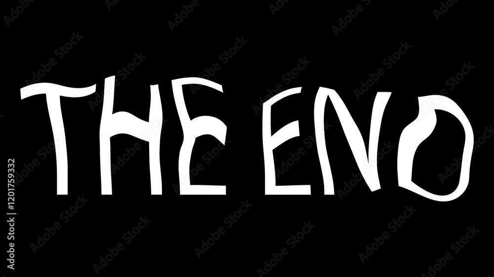 The End Word In Black And White For Ending Video Concept The End Word In Black And White For Ending Video Concept