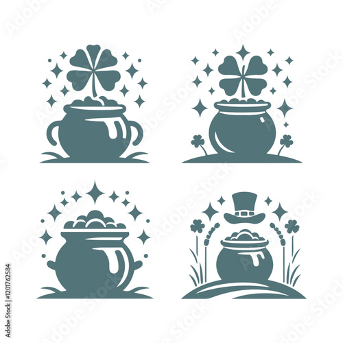 Lucky Charms St. Patrick's Day Silhouette Set