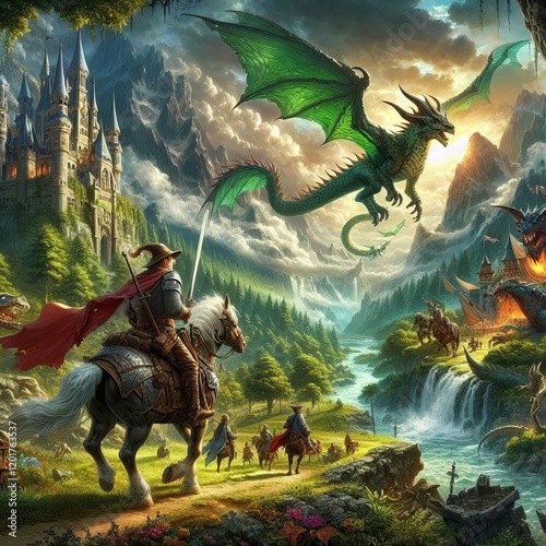 Fantasy Quest An adventurer in a rich detailed fantasy world com
