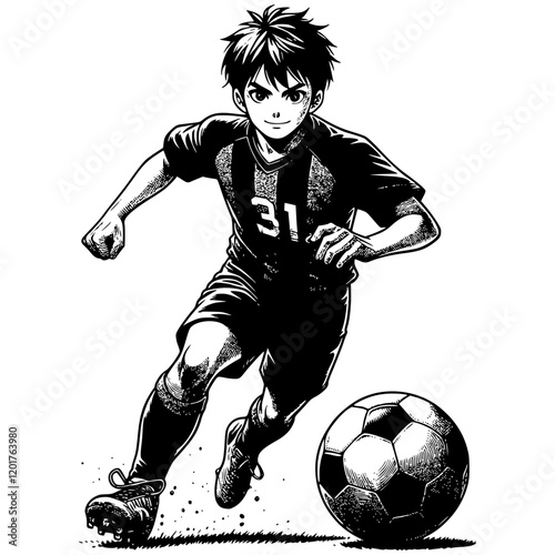 Football Player Illustration