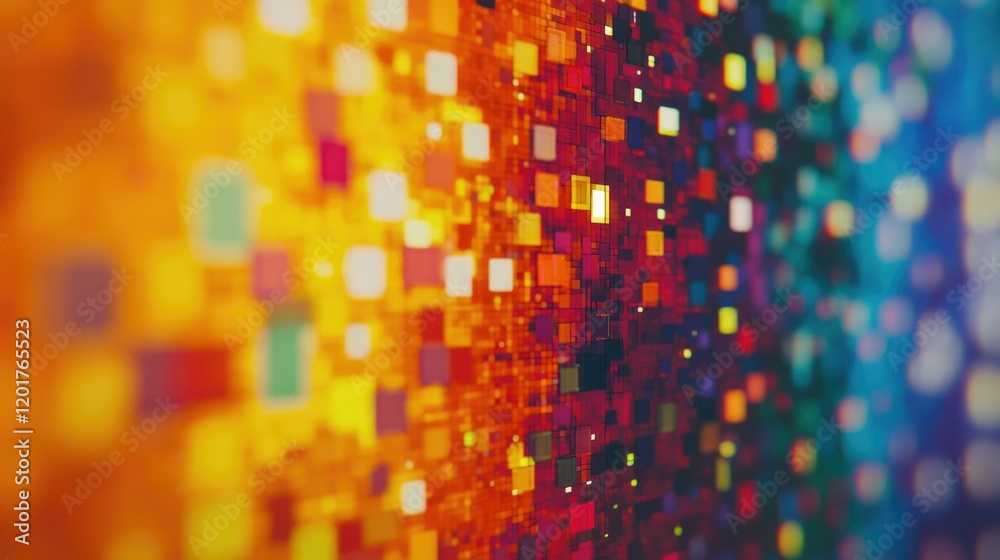 Obraz premium Vibrant Digital Mosaic