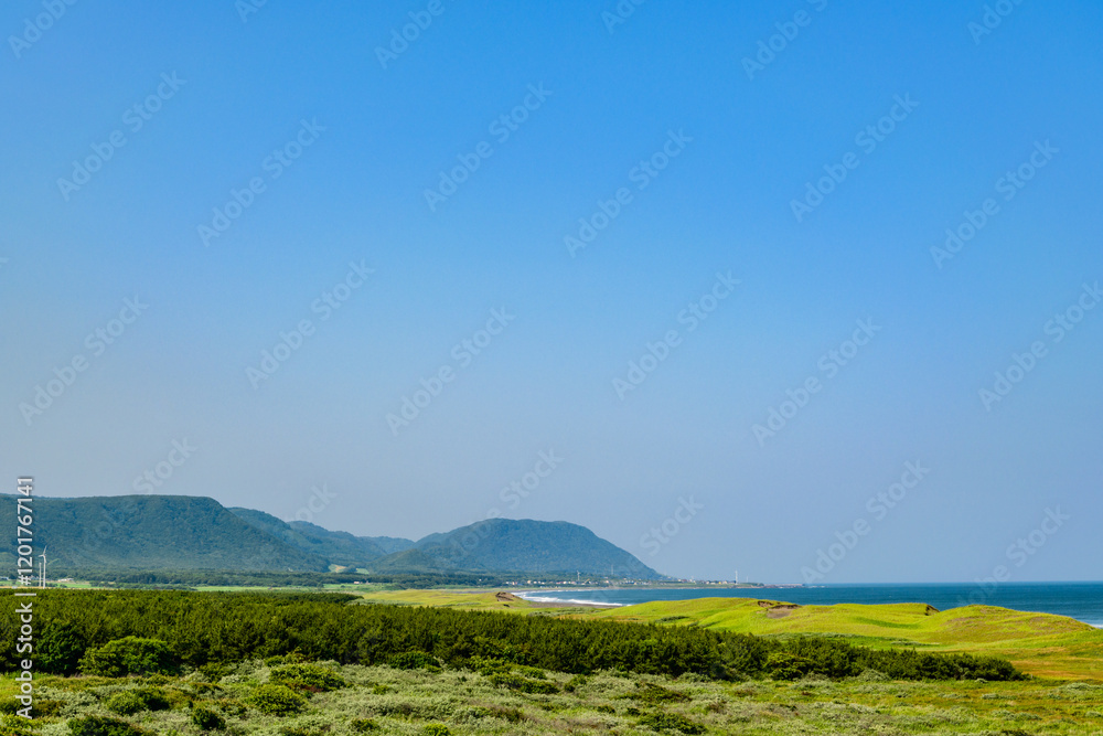 北海道 えりも百人浜展望台より太平洋を望む
