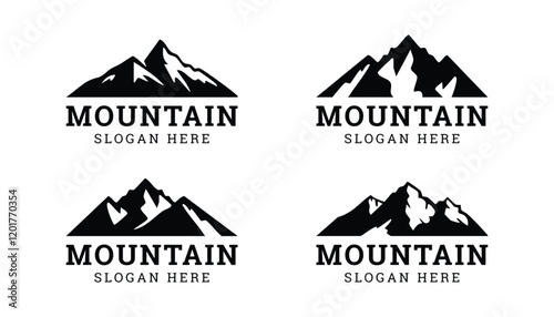 Mountain logo set of vector	