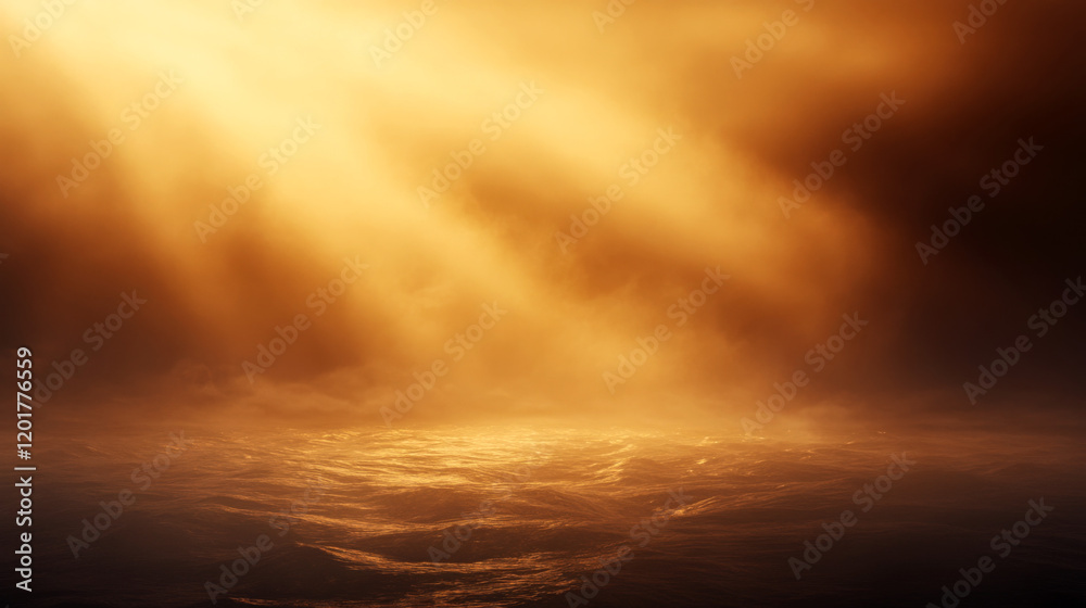 Obraz premium Golden Mist Envelops Di Bosco Marble in Serene Atmosphere at Dusk