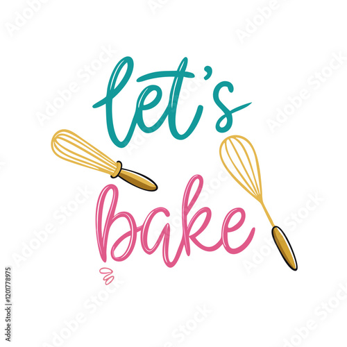 let s bake text with flour and whisk icon