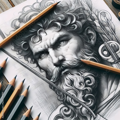 Pencil Sketch Raw and unfinished look