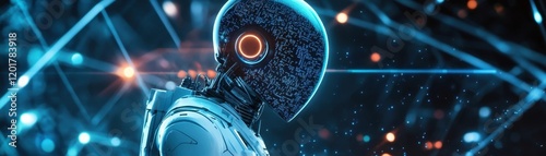 Futuristic Holographic Robo...