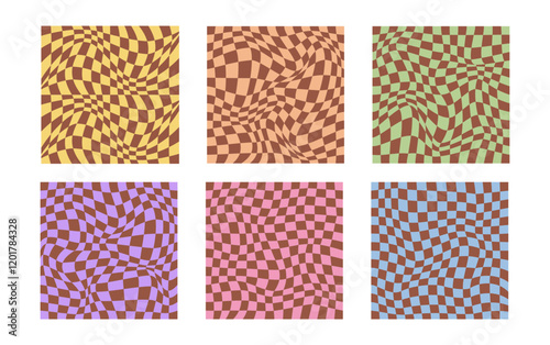 Psychedelic checkerboard poster