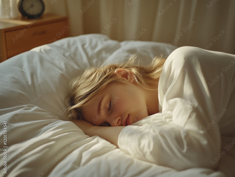 Peaceful Slumber: A Tranquil Bedtime Scene Peaceful Slumber: A Tranquil Bedtime Scene