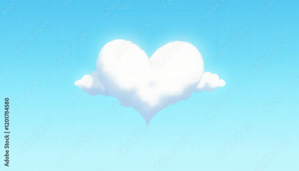 Heart-Shaped Cloud in Blue Sky for World Peace Day Heart-Shaped Cloud in Blue Sky for World Peace Day
