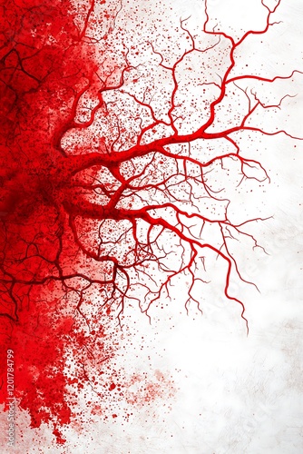 Artistic representation of epicatechin improving circulation and blood vessel elasticity