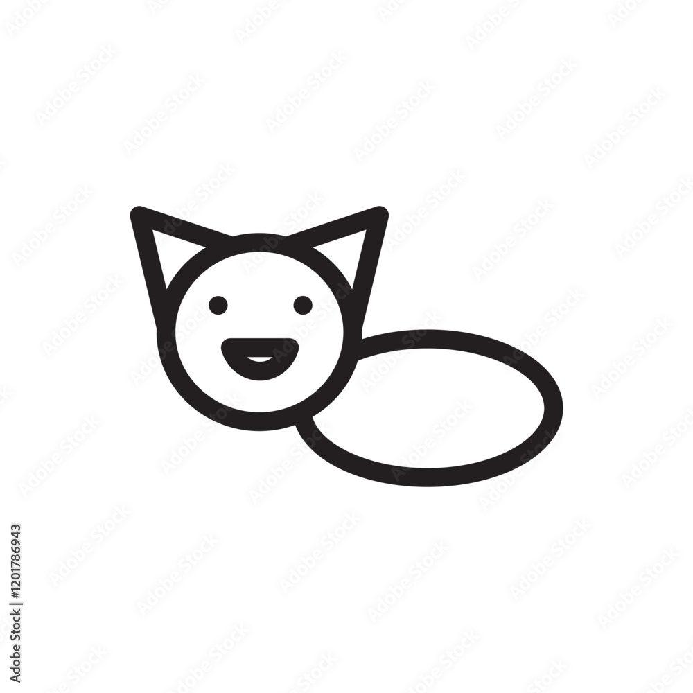 Cat icon with a wide laughing expression, symbolizing joy and playfulness. Perfect for pet-themed designs, apps, and fun branding. Modern, cute, and expressive vector style. Cat icon with a wide laughing expression, symbolizing joy and playfulness. Perfect for pet-themed designs, apps, and fun branding. Modern, cute, and expressive vector style.
