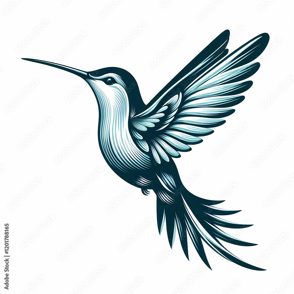 Obraz premium hummingbird image on white background