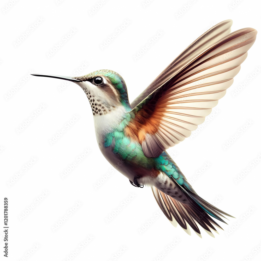 Obraz premium hummingbird image on white background
