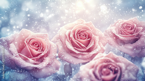 pink rose in the sky