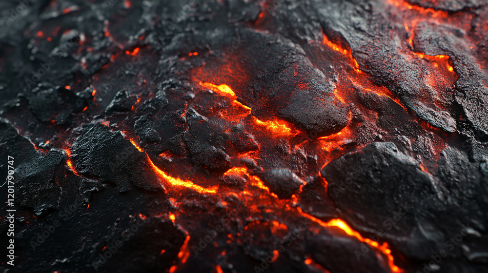 Close-up photo of the surface of red-hot metal with glowing molten texture Close-up photo of the surface of red-hot metal with glowing molten texture