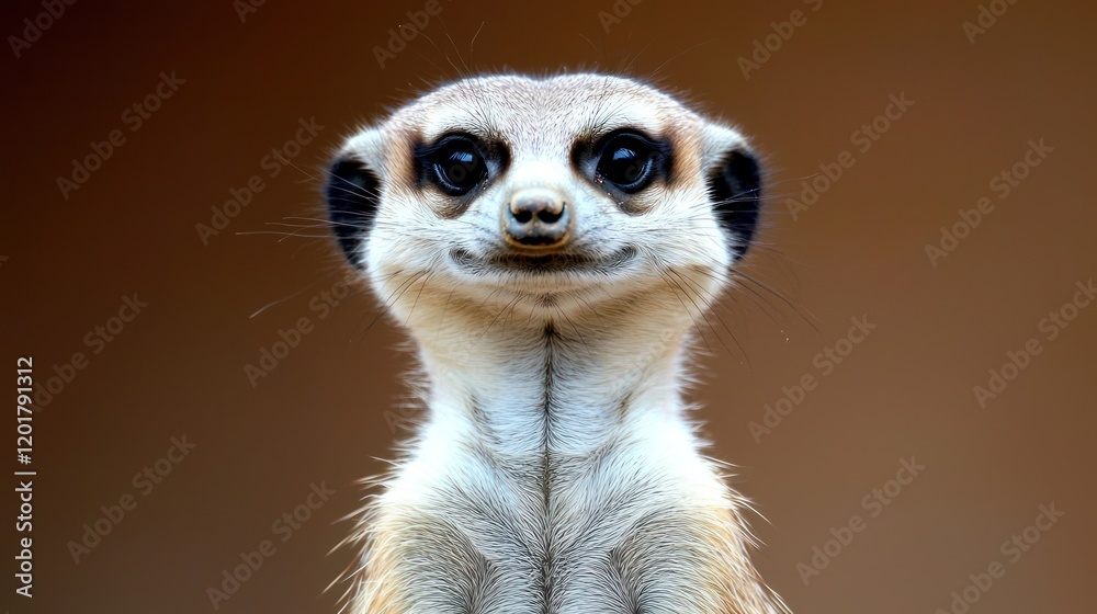Fototapeta premium Close-up portrait of a cute meerkat.