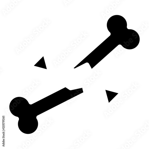 broken bones icon glyph