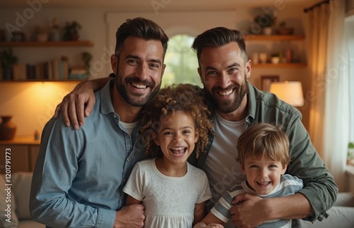 homosexual couple with two children