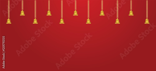 temple Golden bell empty vector background
