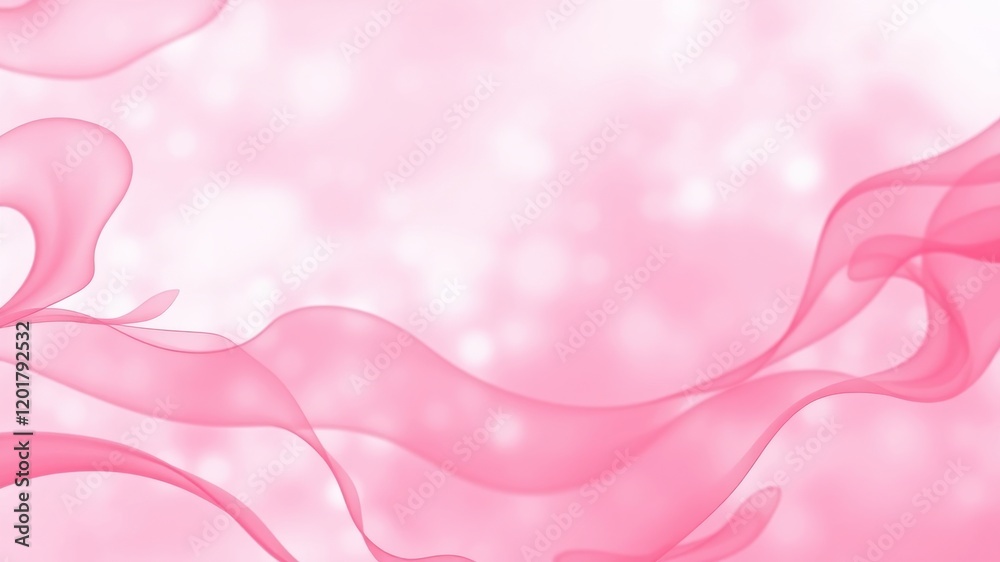 Abstract Pink Flowing Waves on a Soft Blurred Background Abstract Pink Flowing Waves on a Soft Blurred Background