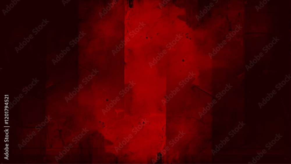 Abstract Rough Red Grunge Texture Design Background. Red grunge background. Black and red grunge texture. Horrible dark background red black