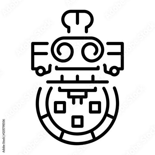 Ancient artifact icon in linear style 