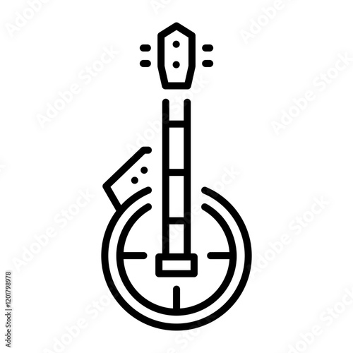 A line icon of folk instrument 