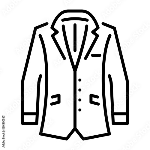 Formal blazer icon in line style 
