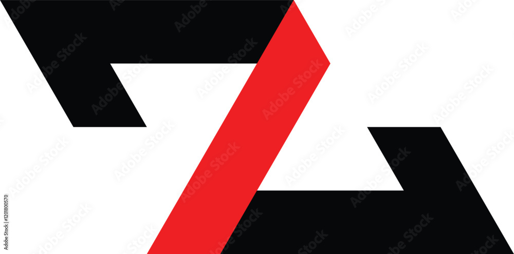 Fototapeta premium ZA logo design,letter mark, business, typography, brand. Vector illustration