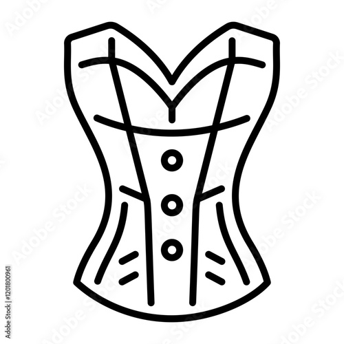 Woman corset icon in line style 