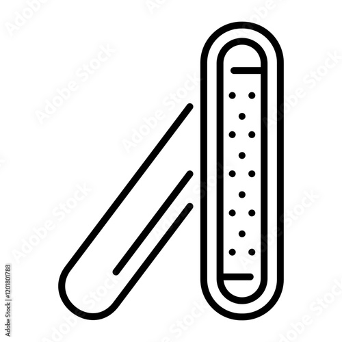 Nail file icon in line style 