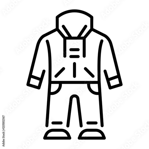 Urban streetwear fashion, linear style icon