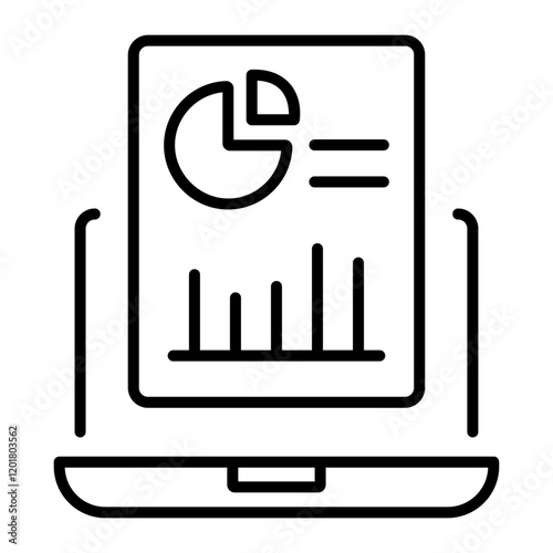 A line style icon of custom report 