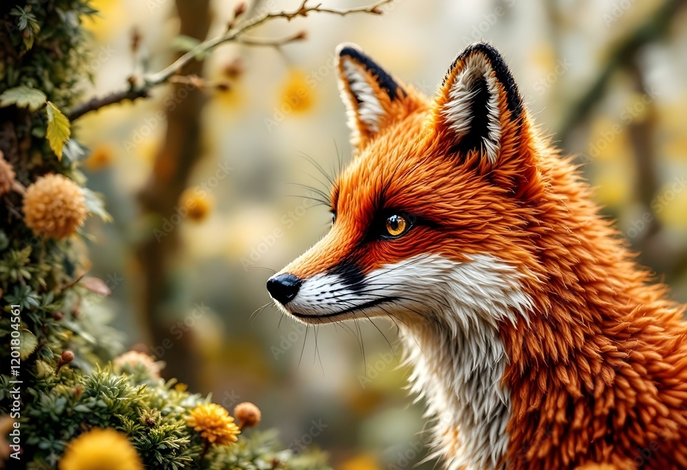 Obraz premium Red Fox Exploring the Forest
