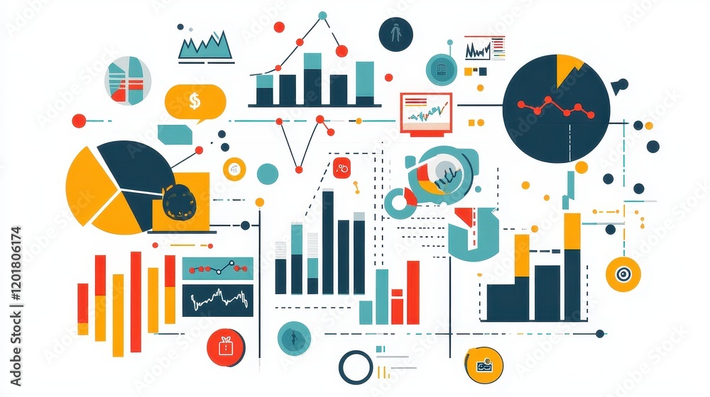 Business-themed background with a stock chart, corporate icons, and economic data, dynamic market trends. Business-themed background with a stock chart, corporate icons, and economic data, dynamic market trends.