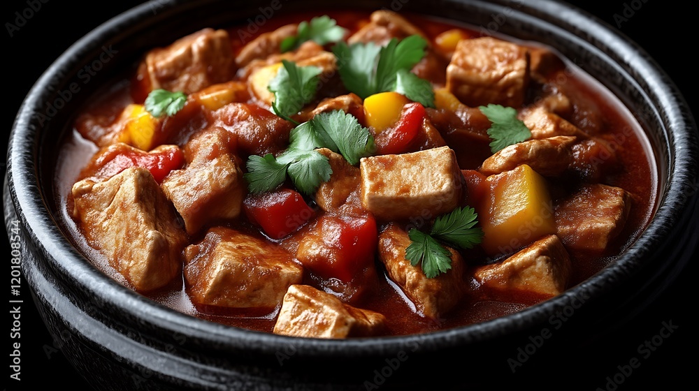 Savory Chicken Stew with Peppers and Herbs Savory Chicken Stew with Peppers and Herbs