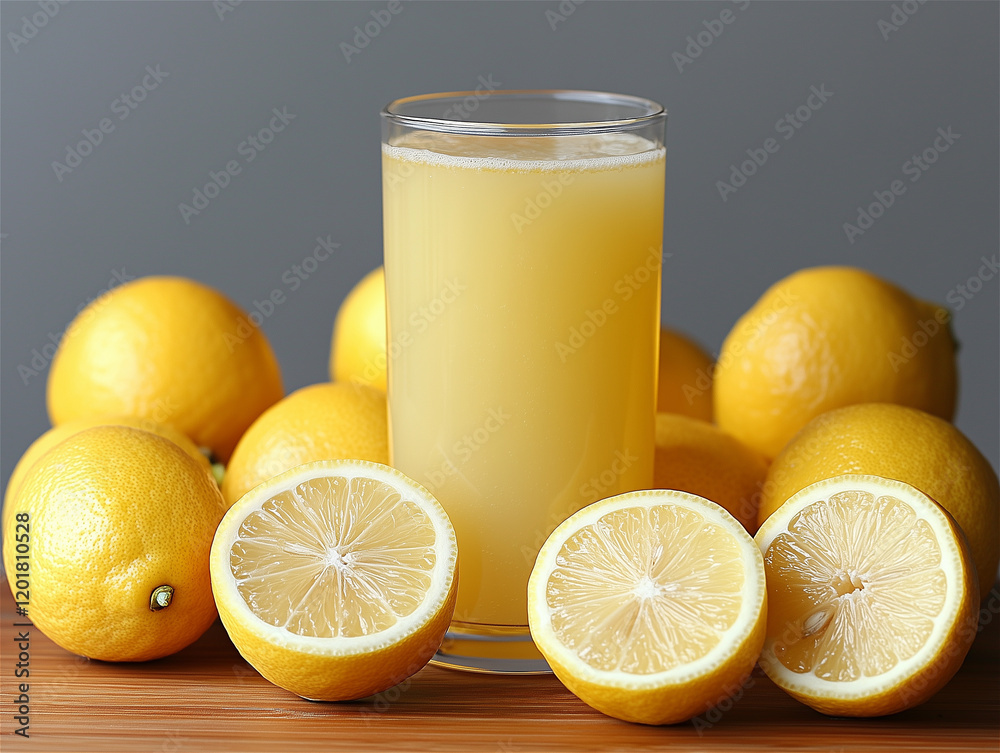 Food Snapshot: Lemonade with Lemon Slices in a Clear, Transparent Glass Food Snapshot: Lemonade with Lemon Slices in a Clear, Transparent Glass