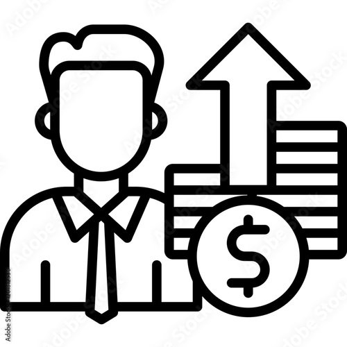 Investor line icon