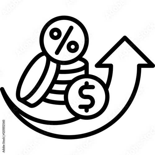 Inflation line icon