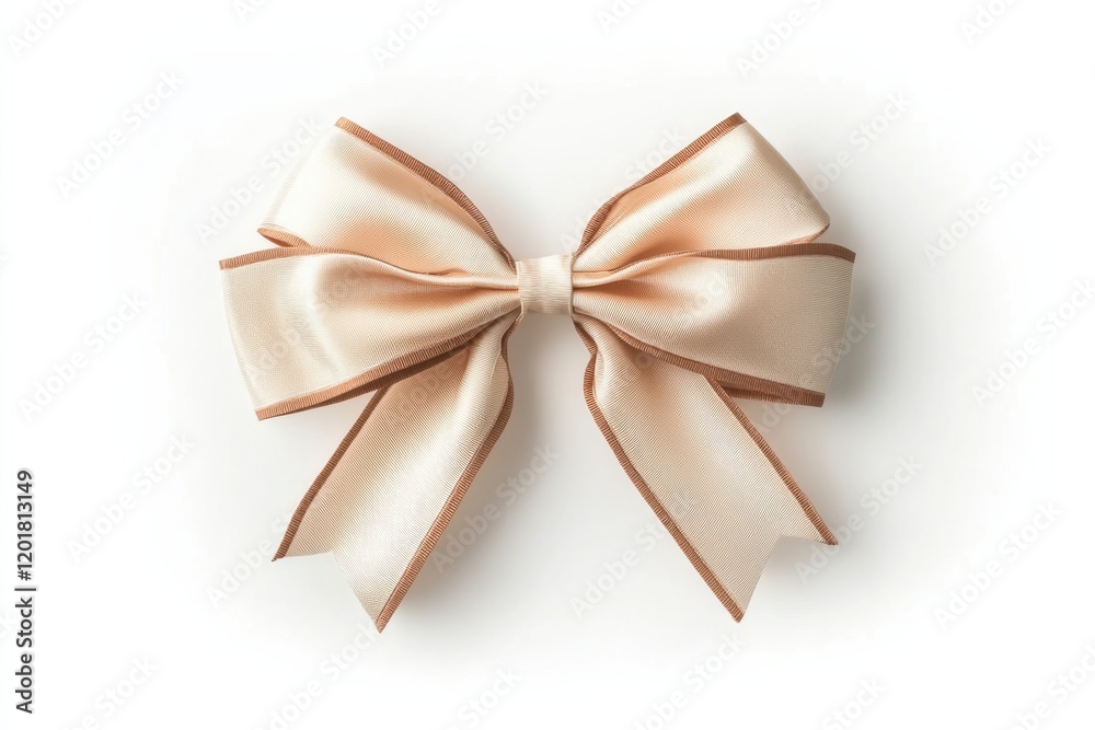 A gold ribbon on a white background. A gold ribbon on a white background.