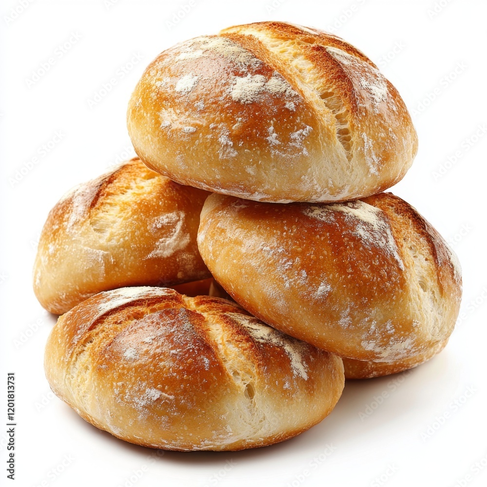 Freshly Baked Artisan Bread Pile Freshly Baked Artisan Bread Pile