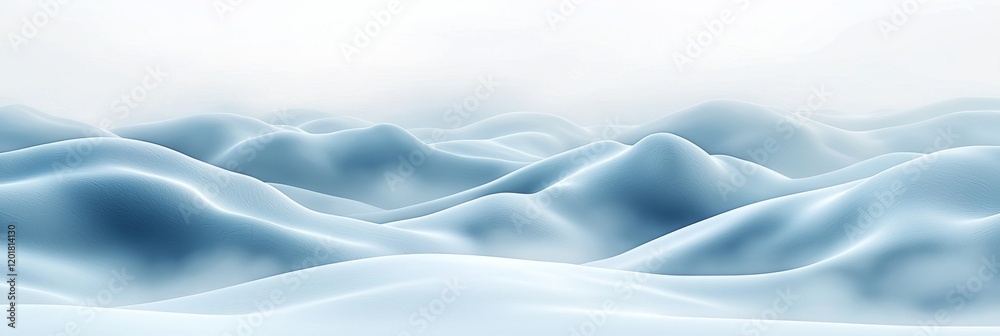 Fototapeta premium A scene featuring lone snow hills. A backdrop of wintery snowdrifts.