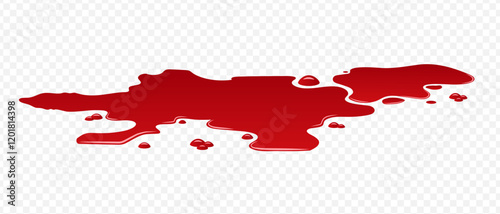 Blood spilled or paint. Huge Puddle of blood. Fresh blood. Puddle of red paint. Site of occurrence	
