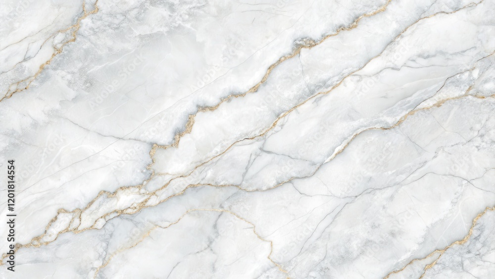 Obraz premium Elegant White Marble Texture with Gold Veins A Luxurious Background