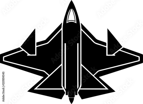 fighter jet silhouette vector illustration  