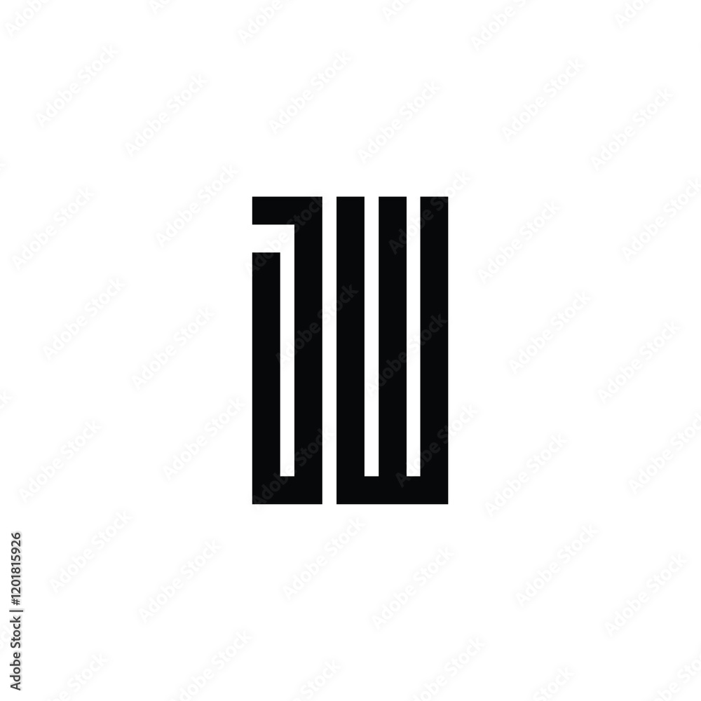 JW monogram logo design letter text name symbol monochrome logotype alphabet character simple logo JW monogram logo design letter text name symbol monochrome logotype alphabet character simple logo