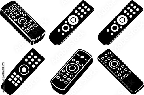 remote control silhouette vector illustration
