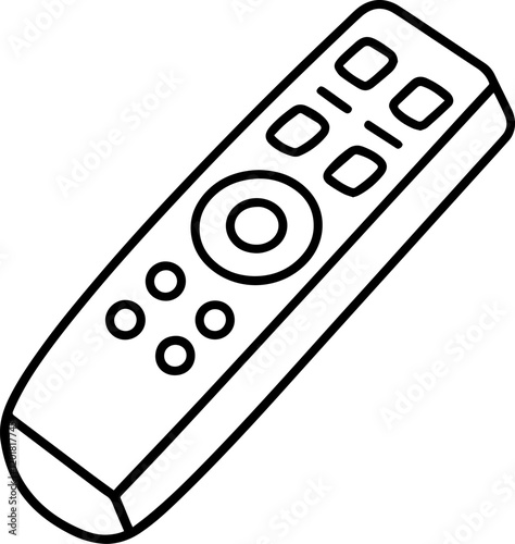 remote control outline vector illustration
